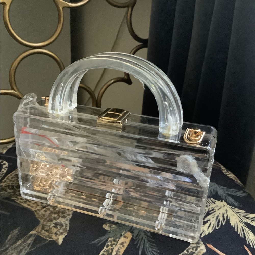 Transparent Acrylic Handbag party, formal night out  event bag clutch